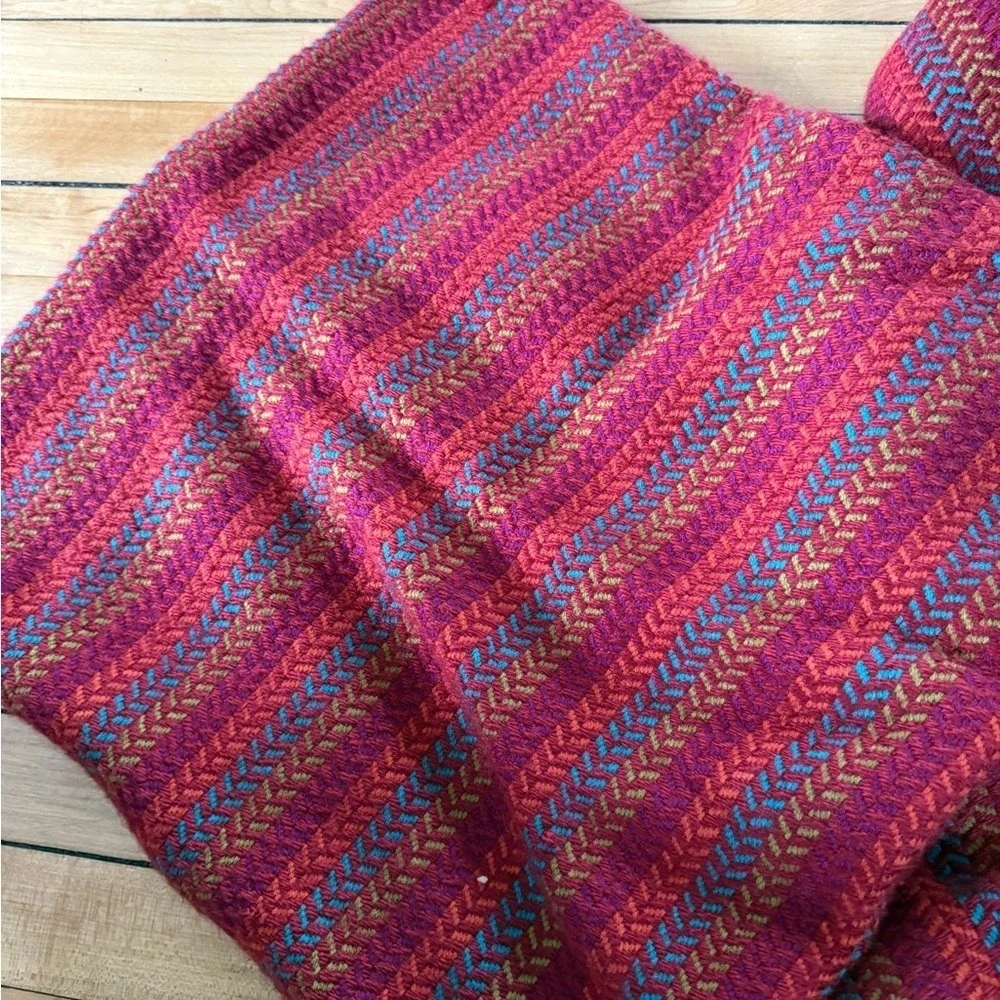 Crate & Barrel Quinn pillow set red‎ stripes